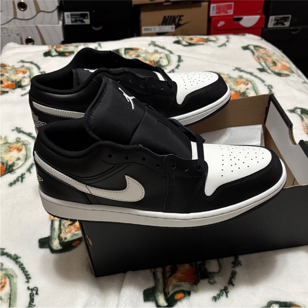 Jordans Black and White Sneakers - Picture 2 of 6